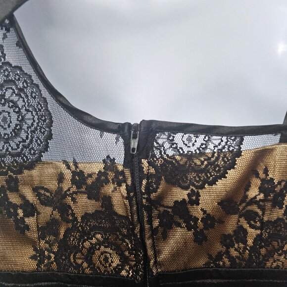 Teeze Me Dress Y2K Black Lace Vamp Coquette Whimsigoth Mini XS - Picture 8 of 12